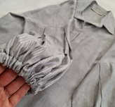 شومیز مانتویی ارکیده رنگ طوسی - Narm Collection
