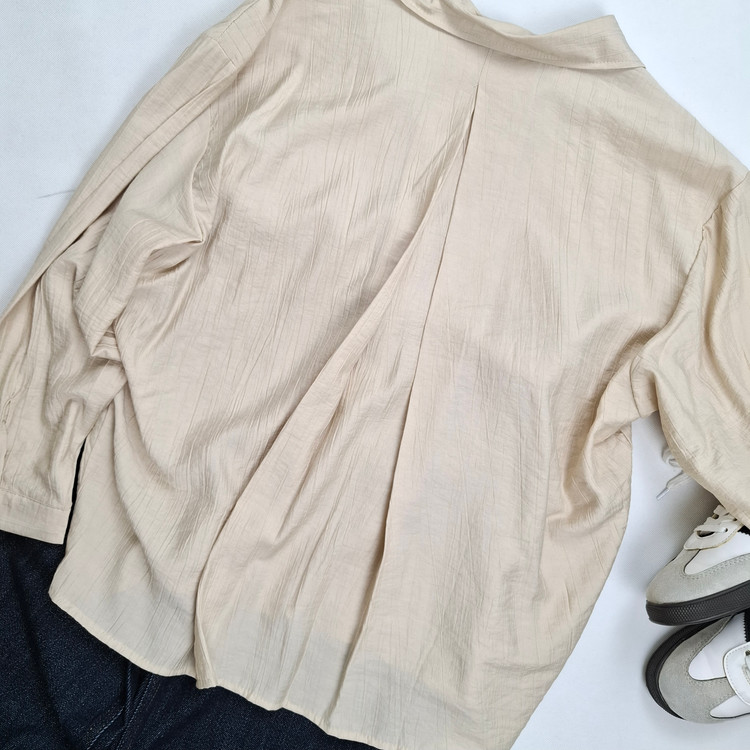شومیز ویسکوز در درنگ های آبی صورتی سفید کرم مشکی سورمه ای - Narm Collection